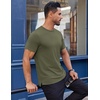 image:imageCOOFANDY Mens Cotton TShirt Short Sleeve Crew Neck Tee Shirts Casual Solid Basic TopsArmy Green