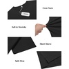 image:imageCOOFANDY Mens Cotton TShirt Short Sleeve Crew Neck Tee Shirts Casual Solid Basic TopsBlack