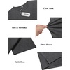 image:imageCOOFANDY Mens Cotton TShirt Short Sleeve Crew Neck Tee Shirts Casual Solid Basic TopsDark Grey
