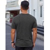 image:imageCOOFANDY Mens Cotton TShirt Short Sleeve Crew Neck Tee Shirts Casual Solid Basic TopsDark Grey