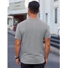 image:imageCOOFANDY Mens Cotton TShirt Short Sleeve Crew Neck Tee Shirts Casual Solid Basic TopsLight Grey
