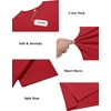 image:imageCOOFANDY Mens Cotton TShirt Short Sleeve Crew Neck Tee Shirts Casual Solid Basic TopsRed