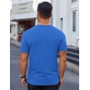 image:imageCOOFANDY Mens Cotton TShirt Short Sleeve Crew Neck Tee Shirts Casual Solid Basic TopsRoyal Blue