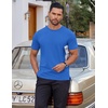 image:imageCOOFANDY Mens Cotton TShirt Short Sleeve Crew Neck Tee Shirts Casual Solid Basic TopsRoyal Blue