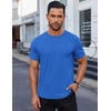 image:imageCOOFANDY Mens Cotton TShirt Short Sleeve Crew Neck Tee Shirts Casual Solid Basic TopsRoyal Blue