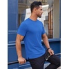 image:imageCOOFANDY Mens Cotton TShirt Short Sleeve Crew Neck Tee Shirts Casual Solid Basic TopsRoyal Blue
