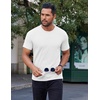 image:imageCOOFANDY Mens Cotton TShirt Short Sleeve Crew Neck Tee Shirts Casual Solid Basic TopsWhite