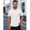 image:imageCOOFANDY Mens Cotton TShirt Short Sleeve Crew Neck Tee Shirts Casual Solid Basic TopsWhite