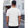 image:imageCOOFANDY Mens Cotton TShirt Short Sleeve Crew Neck Tee Shirts Casual Solid Basic TopsWhite