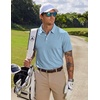 image:imageCOOFANDY Mens Golf Polo Shirts Short Sleeve Quick Dry Moisture Wicking Performance Collared Golf Shirt for MenMicro Geometric