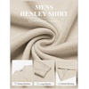 image:imageCOOFANDY Mens Henley Shirts Long Sleeve Button T Shirts Casual Pullover TeeBeige