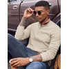 image:imageCOOFANDY Mens Henley Shirts Long Sleeve Button T Shirts Casual Pullover TeeBeige