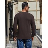 image:imageCOOFANDY Mens Henley Shirts Long Sleeve Button T Shirts Casual Pullover TeeBrown