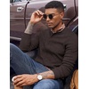 image:imageCOOFANDY Mens Henley Shirts Long Sleeve Button T Shirts Casual Pullover TeeBrown