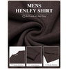 image:imageCOOFANDY Mens Henley Shirts Long Sleeve Button T Shirts Casual Pullover TeeBrown