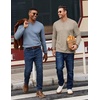 image:imageCOOFANDY Mens Henley Shirts Long Sleeve Button T Shirts Casual Pullover TeeGrey Blue