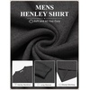 image:imageCOOFANDY Mens Henley Shirts Long Sleeve Button T Shirts Casual Pullover TeeHeather Charcoal Gray