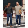 image:imageCOOFANDY Mens Henley Shirts Long Sleeve Button T Shirts Casual Pullover TeeHeather Charcoal Gray