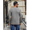 image:imageCOOFANDY Mens Henley Shirts Long Sleeve Button T Shirts Casual Pullover TeeHeather Light Gray