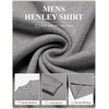 image:imageCOOFANDY Mens Henley Shirts Long Sleeve Button T Shirts Casual Pullover TeeHeather Light Gray