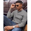 image:imageCOOFANDY Mens Henley Shirts Long Sleeve Button T Shirts Casual Pullover TeeHeather Light Gray
