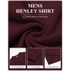 image:imageCOOFANDY Mens Henley Shirts Long Sleeve Button T Shirts Casual Pullover TeeWine Red