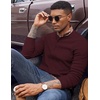 image:imageCOOFANDY Mens Henley Shirts Long Sleeve Button T Shirts Casual Pullover TeeWine Red