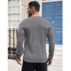 image:imageCOOFANDY Mens Henley Shirts Long Sleeve Button TShirt Lightweight Fashion Casual Pullover ShirtHeather Dark Grey