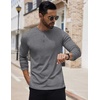 image:imageCOOFANDY Mens Henley Shirts Long Sleeve Button TShirt Lightweight Fashion Casual Pullover ShirtHeather Dark Grey