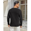 image:imageCOOFANDY Mens Henley Shirts Long Sleeve Casual TShirts Lightweight Tee01black