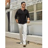 image:imageCOOFANDY Mens Henley Shirts Long Sleeve Casual TShirts Lightweight Tee02black