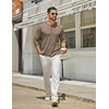 image:imageCOOFANDY Mens Henley Shirts Long Sleeve Casual TShirts Lightweight Tee02khaki
