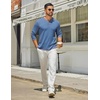 image:imageCOOFANDY Mens Henley Shirts Long Sleeve Casual TShirts Lightweight TeeBlue