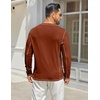 image:imageCOOFANDY Mens Henley Shirts Long Sleeve Casual TShirts Lightweight TeeCaramel