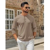 image:imageCOOFANDY Mens Henley Shirts Long Sleeve Casual TShirts Lightweight TeeKhaki