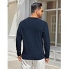 image:imageCOOFANDY Mens Henley Shirts Long Sleeve Casual TShirts Lightweight TeeNavy Blue