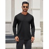 image:imageCOOFANDY Mens Henley Shirts Long Sleeve Lightweight Casual Basic TShirtBlack