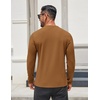 image:imageCOOFANDY Mens Henley Shirts Long Sleeve Lightweight Casual Basic TShirtCaramel Brown