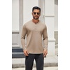 image:imageCOOFANDY Mens Henley Shirts Long Sleeve Lightweight Casual Basic TShirtKhaki