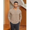 image:imageCOOFANDY Mens Henley Shirts Long Sleeve Lightweight Casual Basic TShirtKhaki