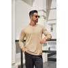 image:imageCOOFANDY Mens Henley Shirts Long Sleeve Lightweight Casual Basic TShirtLight Khaki