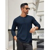 image:imageCOOFANDY Mens Henley Shirts Long Sleeve Lightweight Casual Basic TShirtNavy Blue