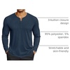 image:imageCOOFANDY Mens Henley Shirts Long Sleeve Lightweight Casual Basic TShirtNavy Blue