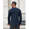 image:imageCOOFANDY Mens Henley Shirts Long Sleeve Lightweight Casual Basic TShirtNavy Blue