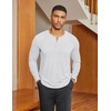 image:imageCOOFANDY Mens Henley Shirts Long Sleeve Lightweight Casual Basic TShirtWhite