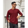 image:imageCOOFANDY Mens Henley Shirts Long Sleeve Lightweight Casual Basic TShirtWine Red