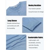image:imageCOOFANDY Mens Henley Shirts Long Sleeve TShirt Lightweight Fashion Casual Pullover Tee ShirtLight Blue