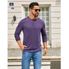 image:imageCOOFANDY Mens Henley Shirts Long Sleeve TShirt Lightweight Fashion Casual Pullover Tee ShirtPurple