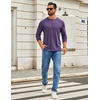 image:imageCOOFANDY Mens Henley Shirts Long Sleeve TShirt Lightweight Fashion Casual Pullover Tee ShirtPurple