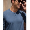 image:imageCOOFANDY Mens Henley TShirts Long Sleeve Casual Cotton Pullover ShirtBlue